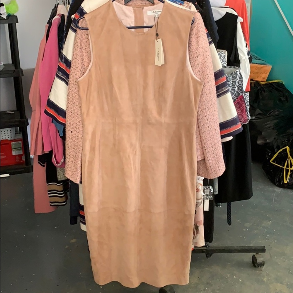 L.K. Bennett Suede Sleeveless Dress Size 18